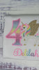 Girl 4th Birthday Pastel Unicorn with Wings, Girl Rainbow Unicorn Birthday, Rainbow Gold wings Uni tee, Pegasus, Any Agee.