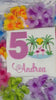 Girl 5th Birthday Tropical Flamingo Shirt, Sunset, Palms, Ocean, Pink Anchor Applique Number and Flamingo, Beach Party Shirt, Any age