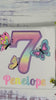 Girl embroidered shirt with pastel butterflies, Butterfly birthday theme party, 7th birthday colorful monarch butterfly embroidery, Neon