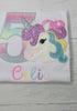 5th Birthday Pastel Unicorn Shirt, Girl Rainbow Pastel Unicorn Birthday Outfit, Unicorn birthday, Rainbow Unicorn outfit, Unicorn embroidery
