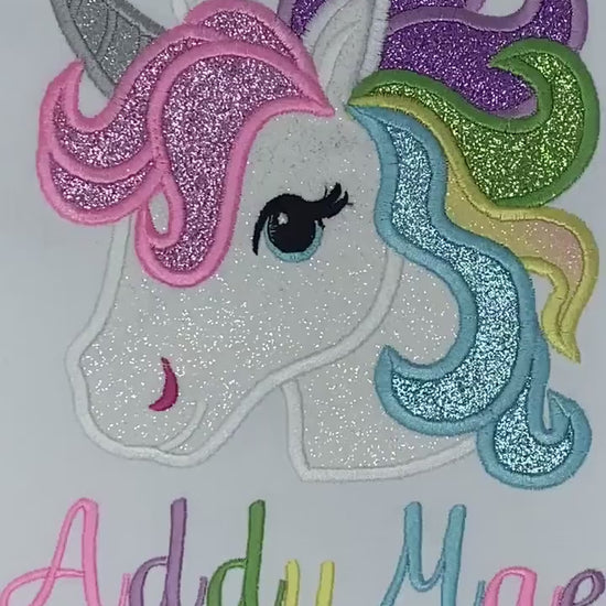 Girl Birthday Shirt with Unicorn, Any Age Birthday Pastel Unicorn Shirt, Unicorn No Number, Rainbow Unicorn outfit, Unicorn embroidery