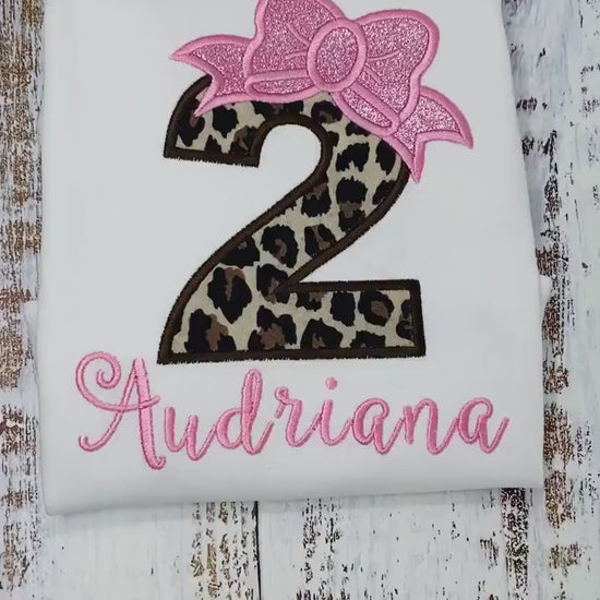 Girl 2nd dcheetah birthday number shirt, Light Pink Boe cheetah birthday outfit, Girl 3rd 4th 5th Cheetah birthday outfit, Leopard print