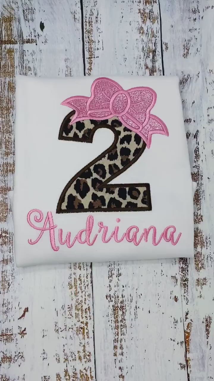 Girl 2nd dcheetah birthday number shirt, Light Pink Boe cheetah birthday outfit, Girl 3rd 4th 5th Cheetah birthday outfit, Leopard print