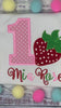 Girl 1st birthday shirt with strawberry, Berry birthday, Pink Polka dot number, Red strawberry tee, Any age