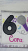 Girl 6th  Birthday Microphone, Music notes and number Shirt, Girl Karaoke Singing Birthday Tee, Musical embroidery, Any age