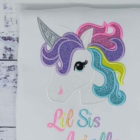 Uni Matching Sibling’s Shirt, Pastel Unicorn Shirt, Pastel Unicorn Birthday Outfit, Unicorn birthday, Rainbow Uni Shirt, Unicorn embroidery