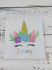 Girl Unicorn Shirt with Sparkly Unicorn Wearing Flowers, Unicorn Shirt for A Girl,