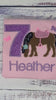Girl 7th Birthday Shirt With Brown Bay Horse, Birthday Shirt with Ponny and Saddle, Horse Embroidery Birthday Shirt