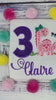 Girls Dinosaur Birthday Shirt, Applique and Embroidery Dino Shirt, Monogrammed T-shirt, Child's Birthday Shirt, Dinosaur Party Shirt