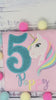 5th Birthday Pastel Unicorn Shirt, Girl Rainbow Pastel Unicorn Birthday, Rainbow Unicorn outfit, Unicorn embroidery, Any age, Turquoise