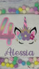 4th Birthday Unicorn Shirt, Girls Colorful Unicorn Birthday Tee, Rainbow Horn, Gold Crown Tiara Uni, Unicorn embroidery, Script Font