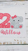 Girl birthday shirt with elephant, 2nd birthday girl grey elephant tee