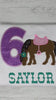 Girl 6th Birthday Shirt With Bay Horse, Birthday Shirt with Brown Pony and Saddle, 3rd, 4th, 5th, 7th Birthday Shirt with a Pony