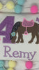 Girl 4th Birthday Shirt With Brown Bay Horse, Butterflies Birthday Shirt with Ponny and Saddle, Horse Embroidery Birthday Shirt