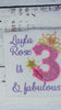 3rd Birthday Girl Outfit, Princess Birthday Shirt, Number with Tiara, Pink Princess Birthday Shirt, Three and Fabulous