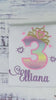 3rd Birthday Girl Outfit, Princess Birthday Shirt, Number with Tiara, purple Princess Birthday Shirt, Princess Birthday Party
