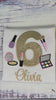 Girl 6th Birthday Shirt with Make up, Salon, Spa Birthday Shirt, Number cosmetics, Lipstick Powder Brush, Nail Polish,